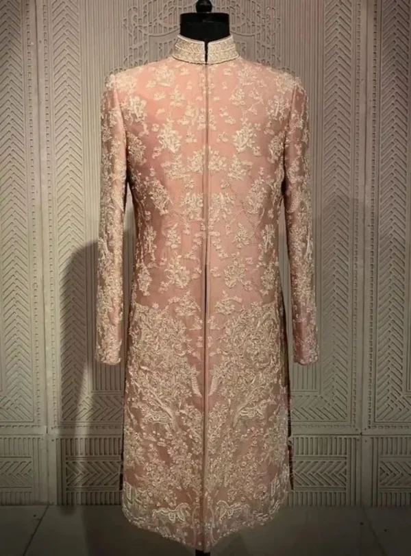 Regal Blush Embroidered Sherwani