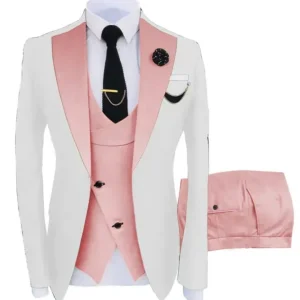 Kenton White & Soft Pink Modern Fit Suit
