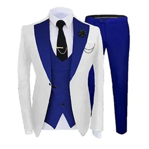 Kenton White & Royal Blue Modern Fit Suit