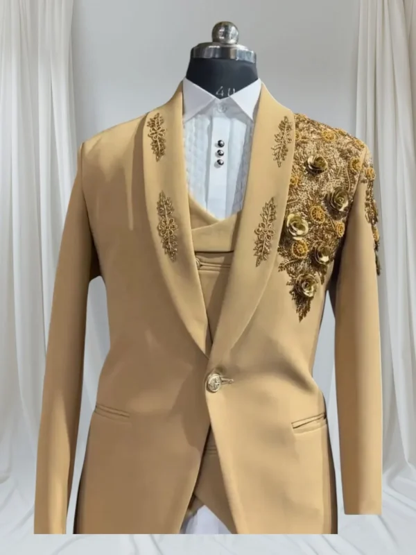 Gilded Bloom Embroidered Dinner Jacket