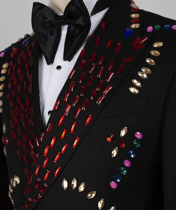Starlight Cascade Embellished Dinner Jacket – TJMD-005 - Image 2