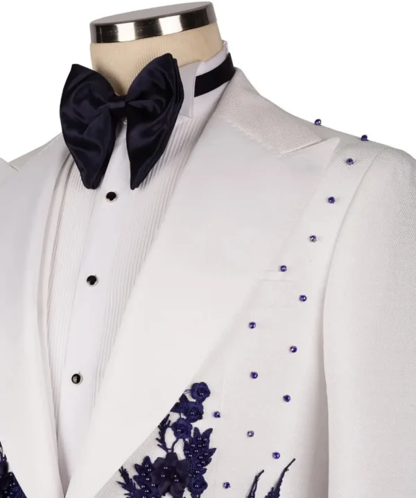 Icy Bloom Appliquéd Dinner Jacket – TJMD-006 - Image 3