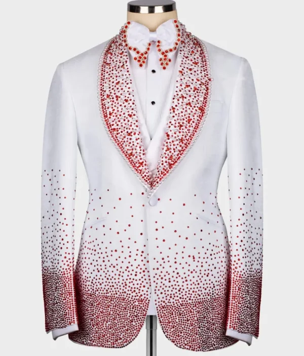 Arctic Radiance Crystal Detailed Dinner Jacket