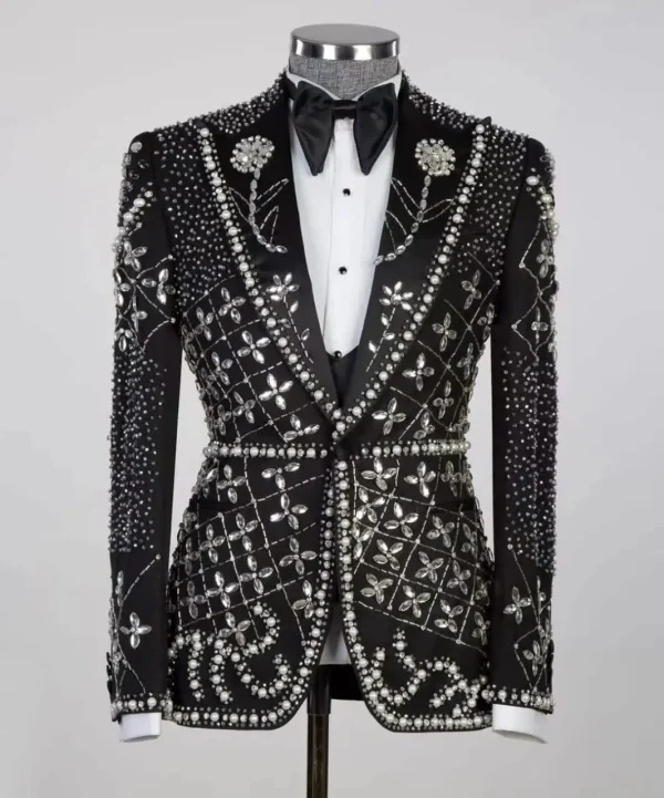 Midnight Frost Crystal Embellished Tuxedo