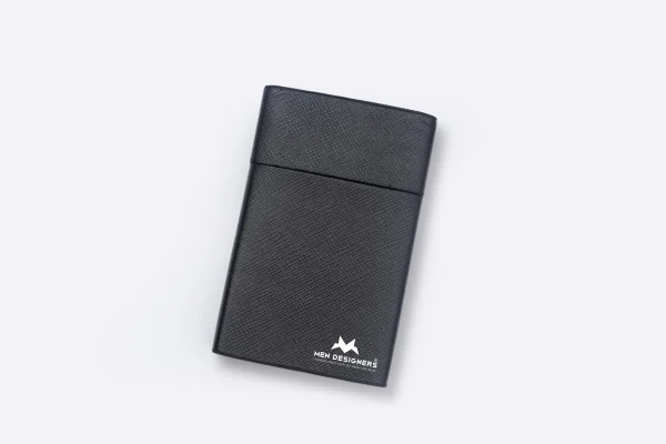 Men Designers Black Leather Wallet – LWMD-01 - Image 2