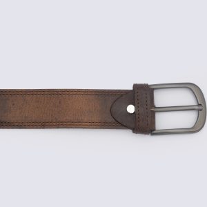 Men Designers Rustic Brown Leather Belt