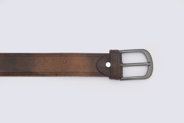 Men Designers Rustic Brown Leather Belt