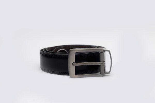 Men Designers Black & Brown Reversible Leather Belt – MDB-02 - Image 3