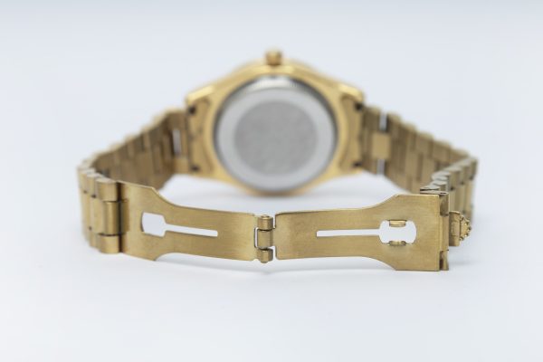 Men Designers Regal Gold-Tone Fluted Bezel Watch – MDW-02 - Image 3