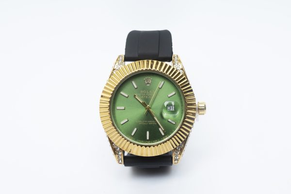 Men Designers Blue Wave Dial Watch