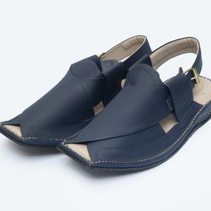 Navy Blue Peshawari Chappal for Men