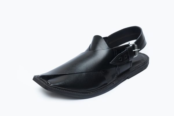Premium Black Peshawari Chappal for Men - MDPC-001 - Image 3