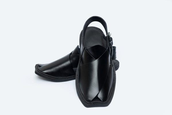 Premium Black Peshawari Chappal for Men - MDPC-001 - Image 2