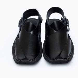 Premium Black Peshawari Chappal for Men